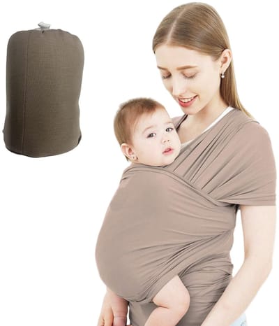 Unyqoos® Ergonomische en verstelbare draagdoek voor baby's en peuters in kaki kleur