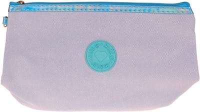 Toilettas Glitter Make-up - Aquablauw - Rits & Handgreep - 27x16x9cm