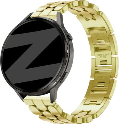 Bandz Stalen 'Oval' bandje geschikt voor Huawei Watch GT 6 - 41mm / GT 5 Pro - 41mm / GT 5 - 42mm / GT 4 - 41mm / Fossil Gen 6, 5e - 42mm / Charter HR / Q Venture Gen 4-3 / Xiaomi Watch S4 - 41mm / Withings ScanWatch 2, 1 & Light Goud