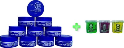 10-pack Voordeelbundel Red One Aqua Hair Wax Blue 150ml + 3 stuks Topkwaliteit Ottoman Ultra Strong Hair Gel 150ml - RedOne - Extra voordelig - Haargel - Haarwax - Sterke Hold - Kapperskwaliteit