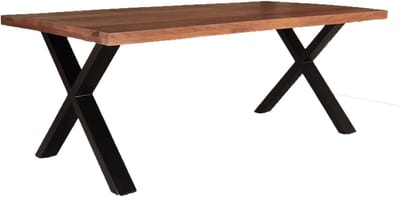 Eettafel Rechthoek - Eetkamertafel Hout - Gezellige Diners - Massief Mangohout - 200x100cm - Bruin