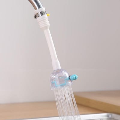 1Pc Draaibare Wastafelkraan Verlengstuk Sproeier Verstelbare Kraan Adapter Sproeier Kraanfilter Waterbesparende Keuken Badkamer Accessoires blauw