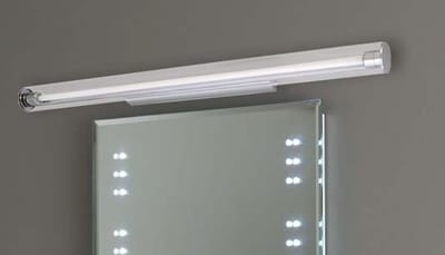 Licht-Erlebnisse - Isa - Wandlamp - IP43 - 4000K - 1900lm - van - Kunststoff verchromt & Echtglas - in - Zilver-chroom - Wandlamp Badkamer