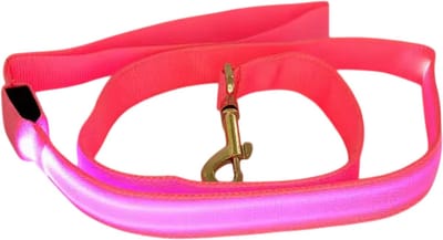 USB Oplaadbare LED Hondenriem Verlicht – Lichtgevende & Knipperende Hondenriem voor Honden, Veiligheidsriem voor Nachtwandeling, Glow Touwriem - Roze