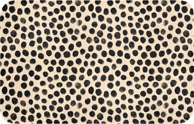 WC mat 80x50 cm - Antislip - Stippen - Patroon - Zwart - Toiletmat - Vloermat - Douchemat - Toilet tapijt - Toiletmatten