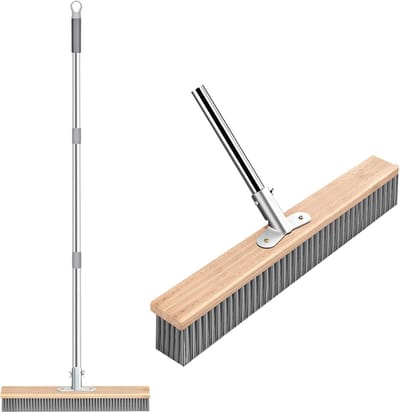 Draadbezem met Handvat voor het Verwijderen van Mos op Terras, Tuin en Rondom het Zwembad - 40 cm