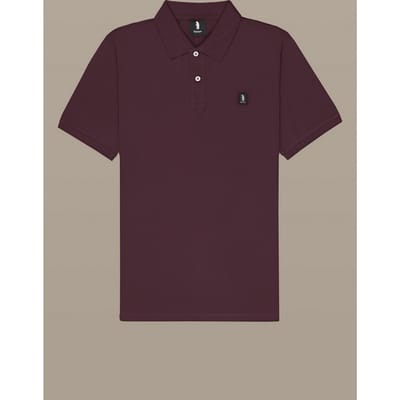 polo met patch man bruin