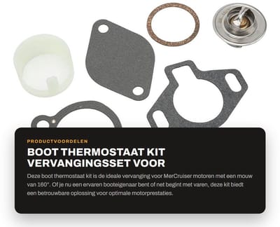 Dailygoods- Thermostaat Kit 160° - Vervanging voor MerCruiser - Hoogwaardig ABS/Metaal - Eenvoudige Installatie - Schokbestendig - Duurzaam - Bootthermostaat