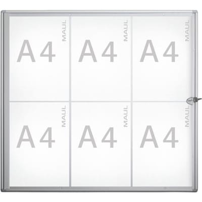 MAULextraslim Vitrine - zilver - 6 x A4 - 1 stuk - 3.1 x 71 x 65.1 cm - MAUL