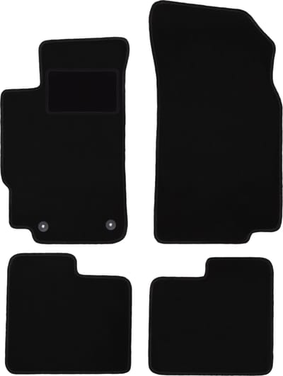 Zwarte veloursmatten voor: Peugeot 406 sedan, stationwagen, break (1995-2004)