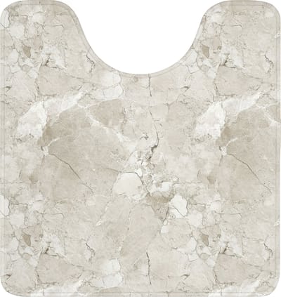 WC mat met uitsparing 55x60 cm - Antislip - Marmer - Grijs - Aders - Toiletmat met uitsnijding - Vloermat - Douchemat - Toilet tapijt - Toiletmatten