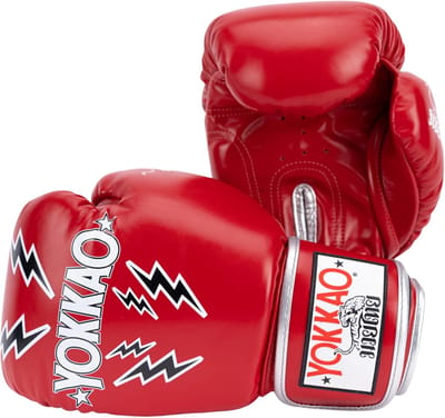 Bokshandschoenen - Vechtsport handschoenen - Training en Sparring - Handgemaakt in Thailand - 16 oz - Stadion Rood