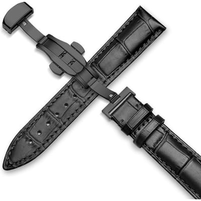 Horlogeband 18mm 19mm 20mm 21mm 22mm 24mm Kalf Lederen Horlogeband Alligator graan Horlogeband voor Tissot Seiko 23mm gray