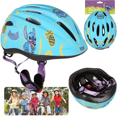 DISNEY Stitch Turquoise kinderfietshelm, lichtgewicht, verstelbaar 48-52 cm