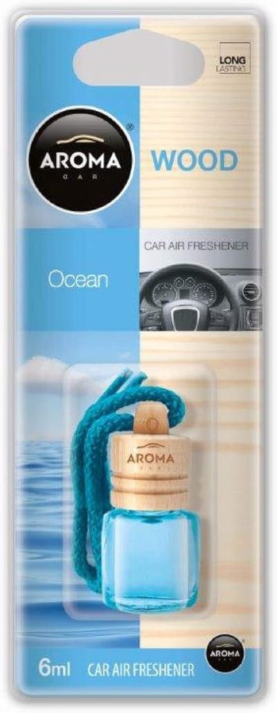 Auto Luchtverfrisser - Geurhanger Auto - Frisse Geur - Houten Sluiting - 5 ml - Blauw