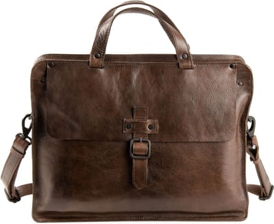 HAROLD'S Leren Business tas Afzonderlijke gevallen Aberdeen Businessbag Brown Donkerbruin