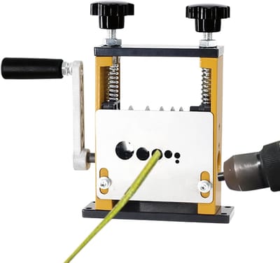 Kabelstripper machine - Handmatige draadstripper - Oude kabels strippen - Zes instelbare gaten - 01-06 inch