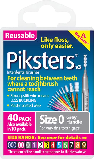 Piksters Ragers Maat 0 Grijs 1,7 mm - 40 stuks