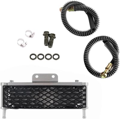 Motor Oliekoeler - Koeling Radiator Kit - Motor Koelen - Universele Montage - M10 Draad - Zilver