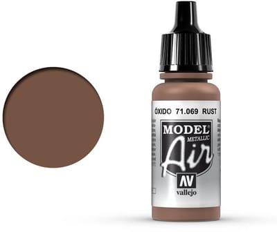 Vallejo Hobbyverf Acrylverf - 71069 Model Air Rost - Metallic - Acryl Verf flesje - 17 ml