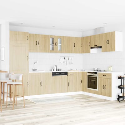 vidaXL - Keuken - Kast - Kalmar - Sonoma - Eik - 80 - x - 46 - x - 81,5 - cm - Bewerkt - hout