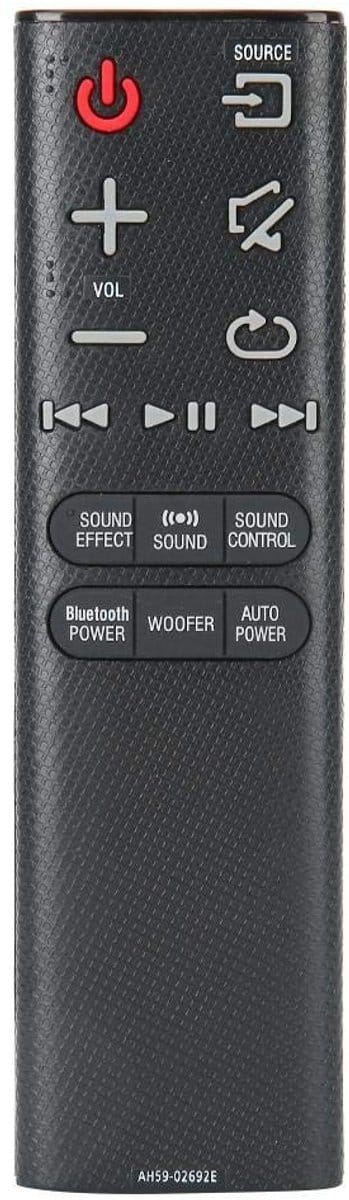 Allecto - Afstandsbediening - Audio Soundbar Vervanging - Gloednieuw - Zwart - Geschikt voor Ps-Wj6000, Hw-J355, Hw-J450 - 8 meter bereik