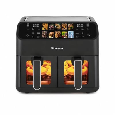 Novari - Heteluchtfriteuse - Airfryer - Friteuse - Frituurpan - Inhoud 9L - 10 automatische kookprogramma’s - LED-touchdisplay