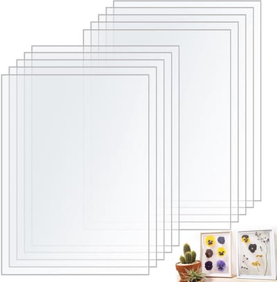 10 Stuks Plastic Plaat A4 - Acrylaatglas Panelen - 29.7 X 21 cm Duidelijke Plastic Acrylaatplaat - 1mm Dikte - Transparante Acrylaatglazen Plaat voor Knutselen - Foto Frames - Tafelstandaard