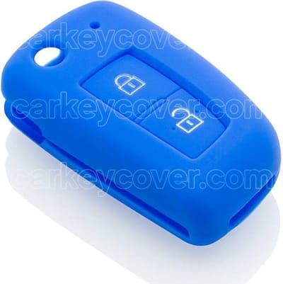 Autosleutel Hoesje geschikt voor Nissan - SleutelCover - Silicone Autosleutel Cover - Sleutelhoesje Blauw