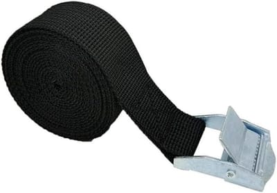 Spanbanden Set - Vrachtriemen Gespen - Bagage Vervoeren - Sterk Gevlochten Nylon - 5 Meter Lengte - Zwart