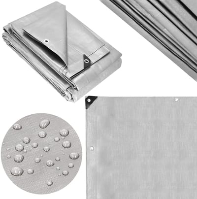 SPRINGOS Afdekzeil, afdekzeil, 2 x 3 m, versterkte oogjes, PE, 210 g/m2, afdekzeil, campingzeil, waterdicht