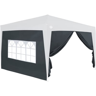 Deuba® Zijwand Partytent - Set van 2 Raam en Deur 300x200cm - Antraciet