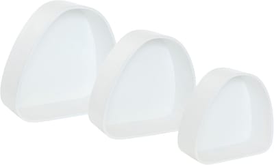 Atmosphera Wandrek Sien - Set van 3 stuks - 37x15x38cm - Wit