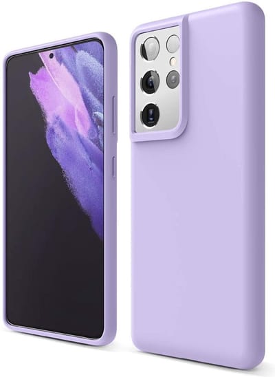 Hoesje Geschikt Voor Samsung Galaxy S21 Ultra hoesje - S21 Ultra hoesje Lila - Hoesje Geschikt Voor Samsung Galaxy S21 Ultra hoesje Nano Liquid siliconen Backcover- hoesje Hoesje Geschikt Voor Samsung Galaxy S21 Ultra