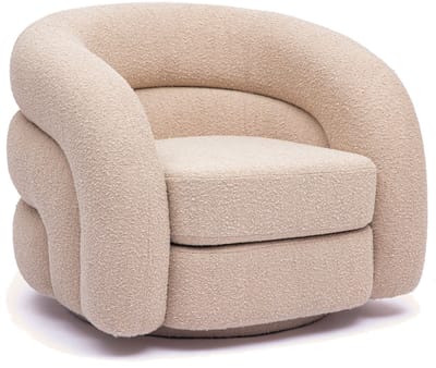 Fauteuil Momo Zand - Draaibare Design Fauteuil in Scandinavische / Hotel Chique Stijl