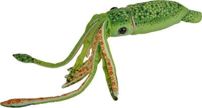 Wild Republic pluche octopus/inktvis knuffel - groen - 38 cm - zeedieren knuffeldier