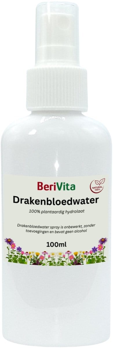 Drakenbloedwater 100ml Spray - Puur - Hydrosol, Hydrolaat van Drakenbloed hars, Dragonblood Resin - Gezicht en Body Mist - Natuurlijke Toner