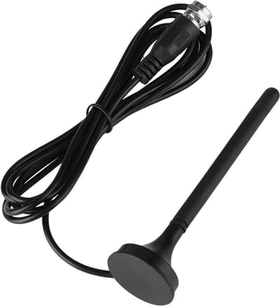 Digitale tv-antenne - Binnenantenne HDTV - Tv-signalen verbeteren - Magnetische voet - 1.4 m kabel - Zwart
