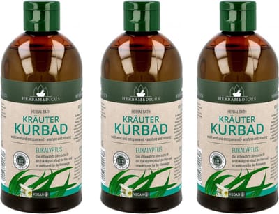 Herbamedicus - 3-Flessen - Eucalyptus kruidenbad - 500ml per fles
