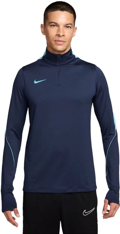Nike m nk df strk dril top in de kleur marine.