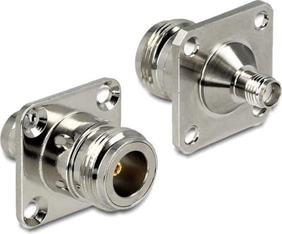 N (v) - SMA (v) inbouw adapter - 50 Ohm