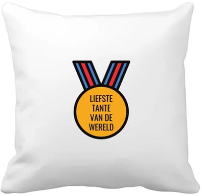 Akyol - liefste tante van de wereld Kussen hoes - Tante - de liefste tante - verjaardagscadeau - verjaardag - cadeau - cadeautje voor tante - tante artikelen - kado - geschenk - gift - 40 bij 40 cm