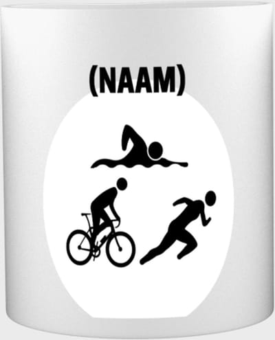 Thriathlon mok met eigen naam - Mok met opdruk - Thriathlon - Sport - 350 ML inhoud - Cadeau - Verjaardag - Geschenk - Gepersonaliseerde mok - Jongens en meisjes