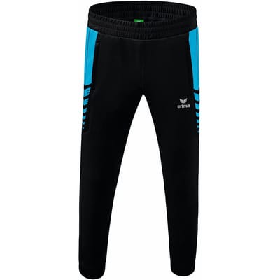 Erima Six Wings Worker Broek Kinderen - Curaçao / Zwart | Maat: 140