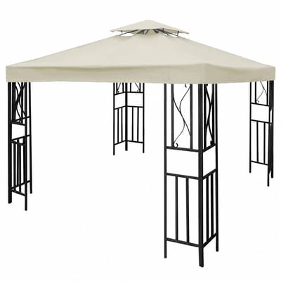 Pelor Vervangend Dak Tuinpaviljoen 3x3m - 2-Laags Partytent Dakzeil - Waterafstotend Paviljoen Dak - Beige Wit