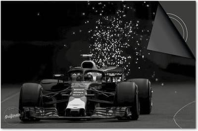 Inductie beschermer 60x60 - afdekplaat inductie mat - Dietrix Kookplaat beschermer - Exclusief - Sport - Max Verstappen F1 Spark Zwart Wit
