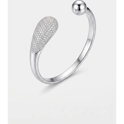 & Other Stories S Anaiz Cuff White Maat: M/L | Armbanden Outlet | Dames | Zilver