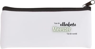 Akyol - voor de allerbeste meester van de wereld Etui - Meester - de beste meester - meester - verjaardagscadeau - verjaardag - cadeau - afscheidscadeau - geschenk - leuke cadeau - kado - gift - meesterdag - 20 bij 9 cm