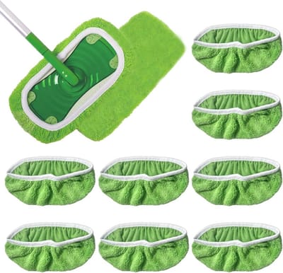 8 Herbruikbare Vochtige Vloerdoeken voor Swiffer - Microvezel Mopdoeken, Wasbare Navullingen, Geschikt voor Nat en Droog Gebruik