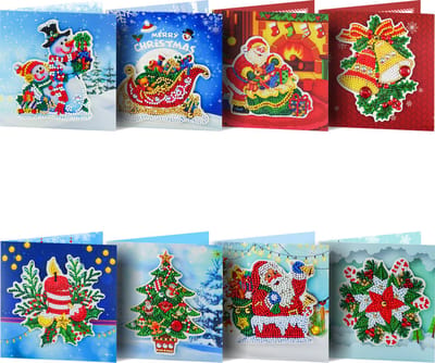 Kaarten - 101 - Kerstkaarten - Diamond painting - compleet pakket - Diamond painting by Wietske